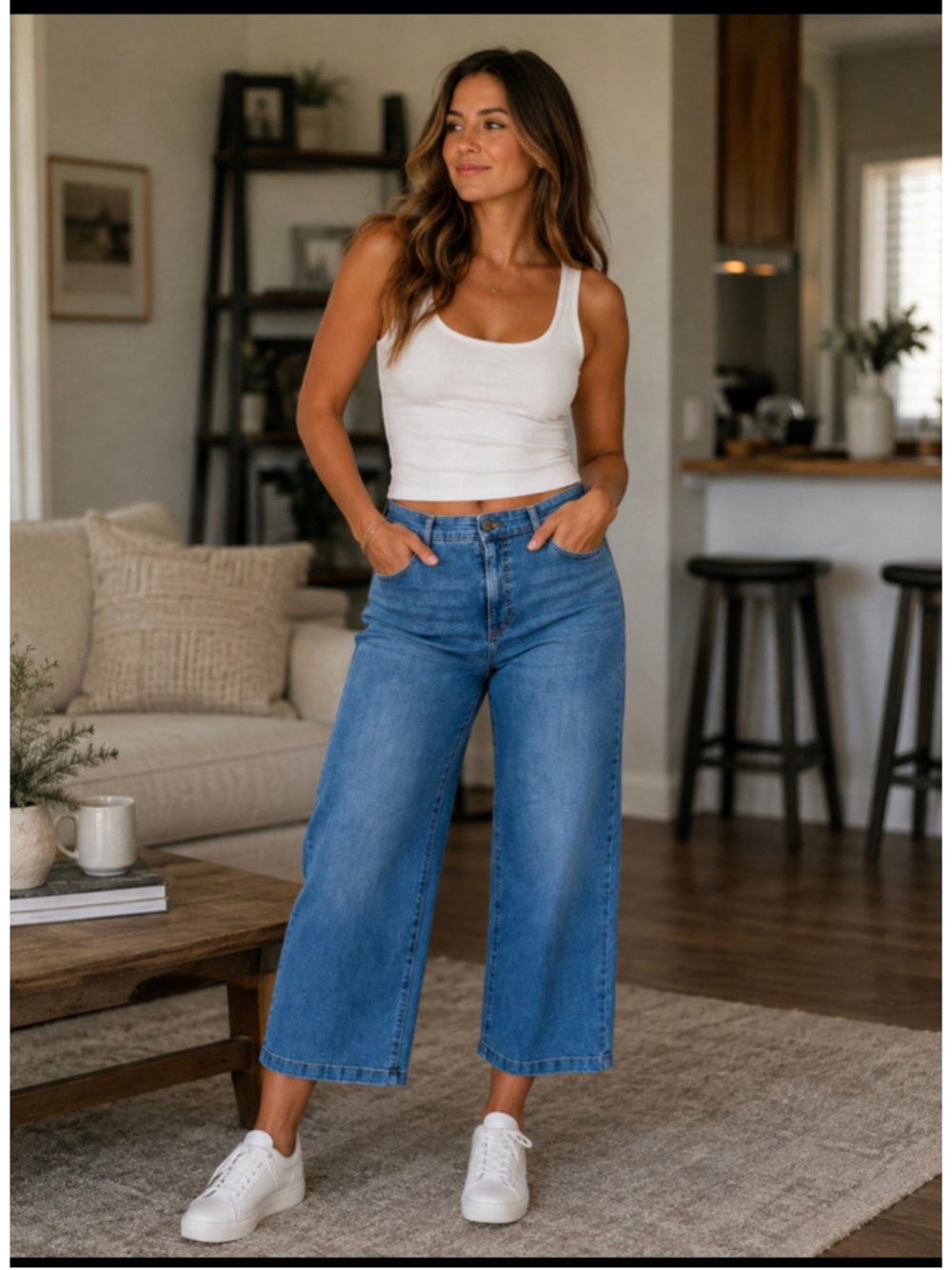 Women's Ella Moss Wide Leg Jeans Size 12 Blue